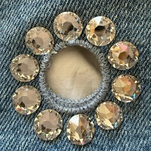 NWT!!!! Swarovski Crystal Denim Bootcut Jeans 7 For All Mankind. Size 29 Rare!